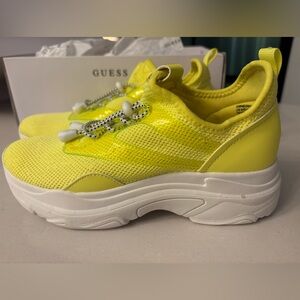 GUESS Women’s Neon Yellow Sneaker
